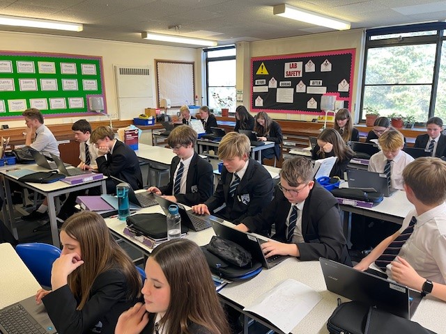 Year 9 using chromebooks